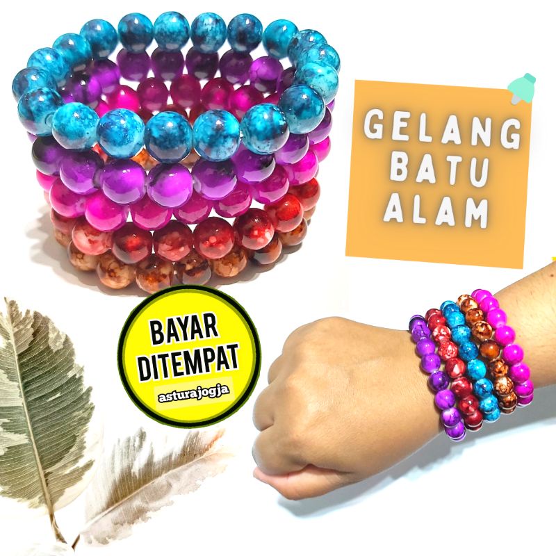Gelang Giok Batu Alam || Gelang Aksesoris Oleh Oleh Jogja
