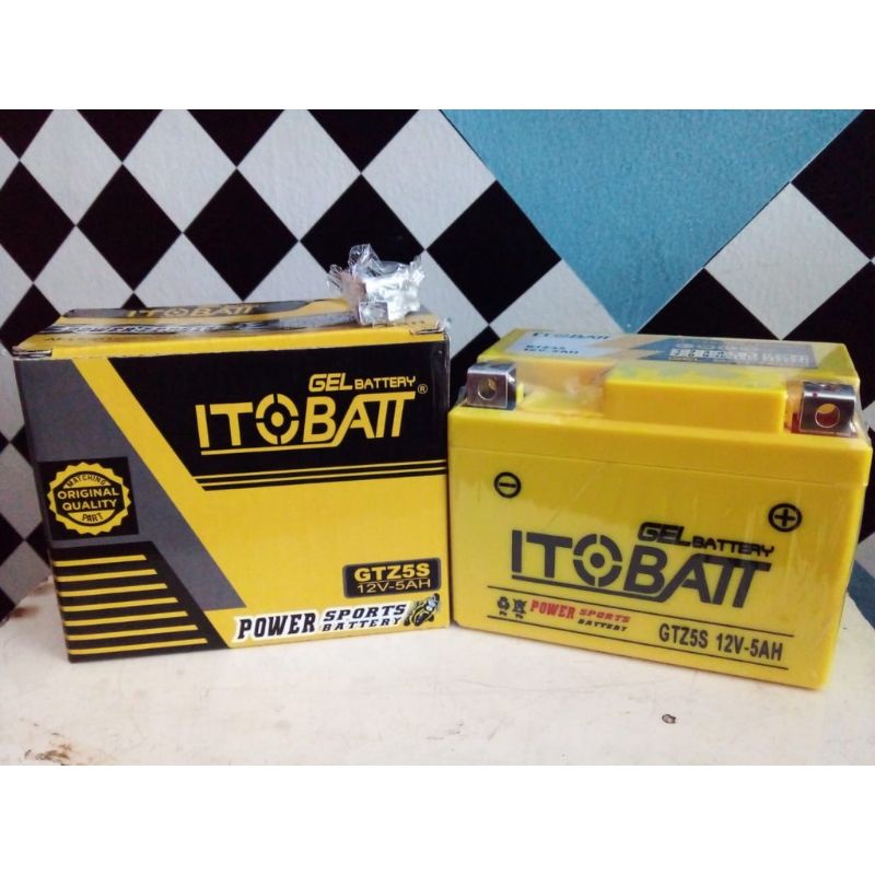Jual AKI MOTOR GEL ITOBATT GTZ5S 12V5AH | Shopee Indonesia