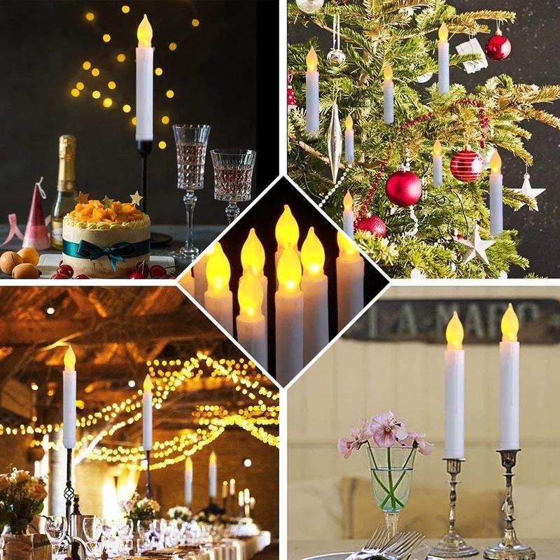 1Pcs Long Strip Flameless LED Electronic Candles/ Hand Candle Holders for Halloween &amp; Church Party Decoration/ Battery Operated Tea Lamp