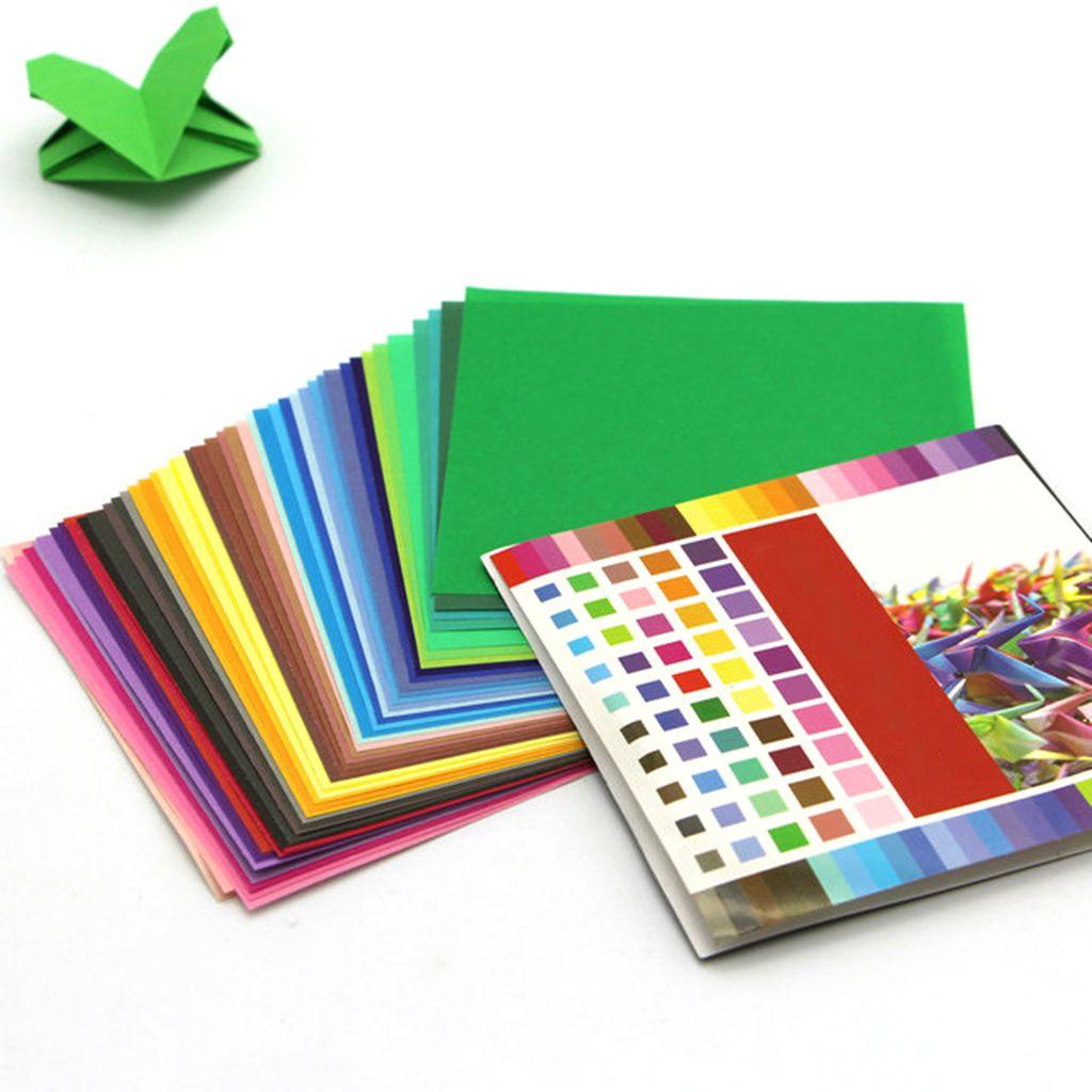 NICKOLAS1 Craft Paper 50warna /pack Kertas Kartu Multi Guna Warna Solid Alat Tulis Handmade Origami