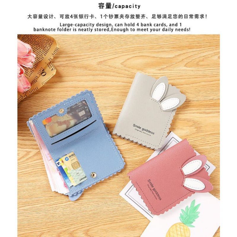 {CT} DOMPET WANITA RENDA MINI KUPING KELINCI DOMPET LIPAT PENDEK
