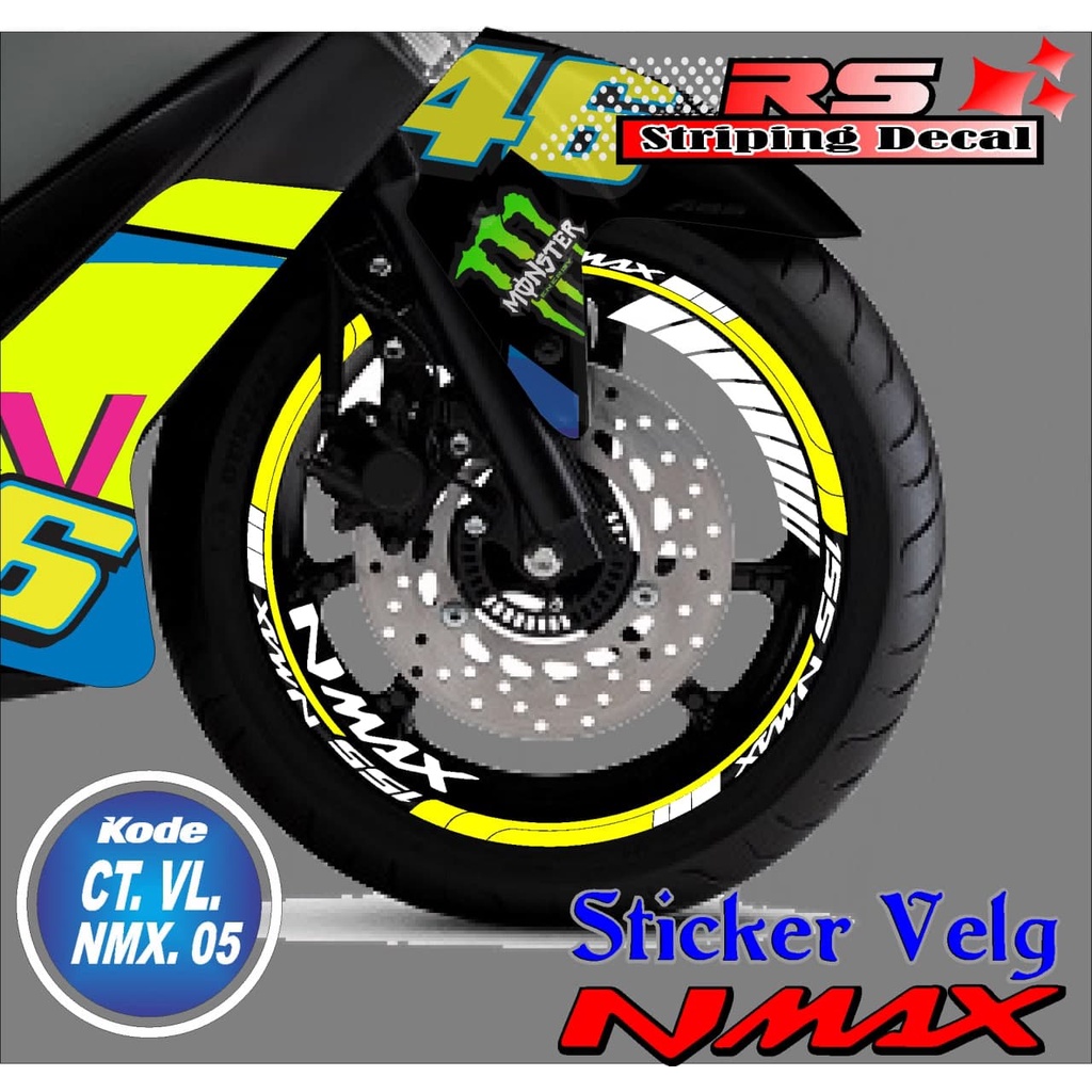 LIST VELG NMAX- STIKER LIST VELG NMAX- LIST PELEK  MOTOR NMAX RS 05