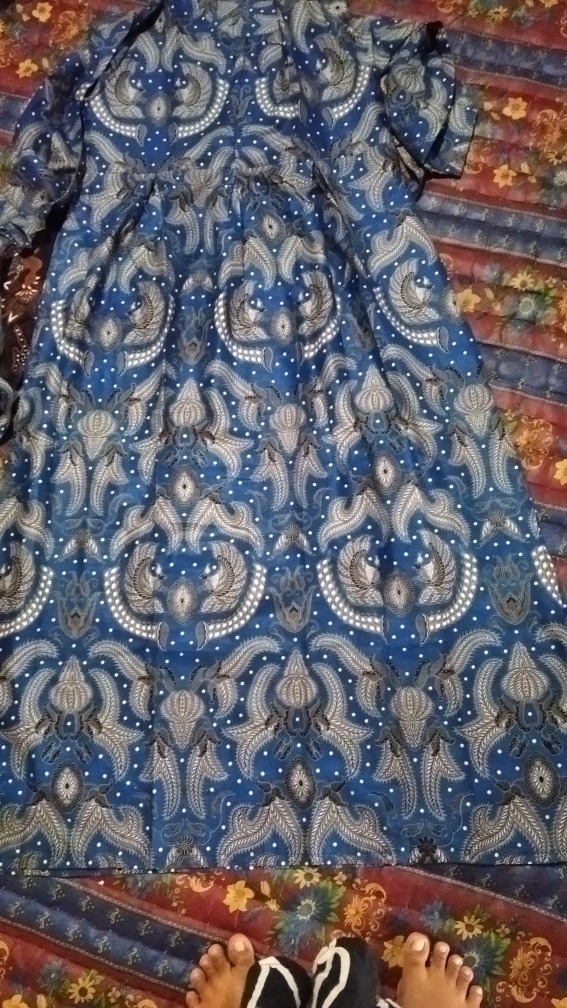 Ms Gamis Batik Sriwedari|manggar|padi Macam Mt Maxi Jumbo Bumil/busui Katun Sogan Allsize Ld104-120