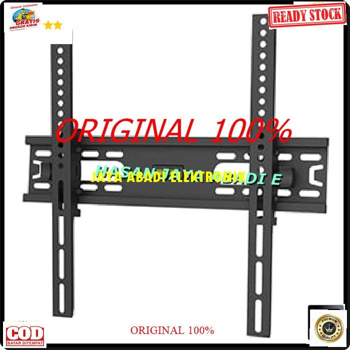 G187 BRACKET TV TEMBOK WALL BREKET TELEVISI LED LCD UNIVERSAL PENGAMAN GANTUNGAN PENOPANG FLEXSIBEL STAND FULL PLAT BESI FLEXSIBLE HOLDER TEMPAT GANTUNG TIANG PPENYANGGA TIANG PEGANGAN WAL MOUNT DINDING MULTI  original breket tv full besi 22 sampai 58 in