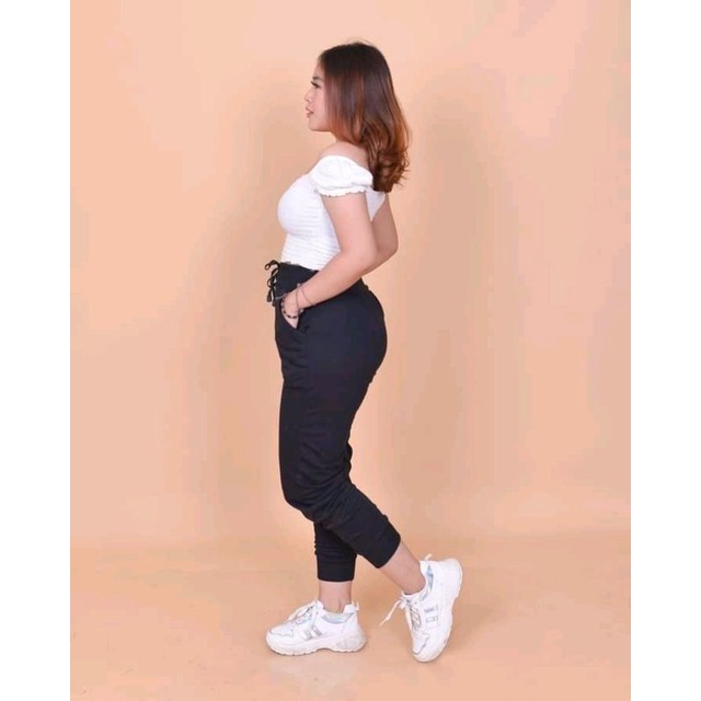 Celana Jogger Panjang Training Trening Pria Wanita M L XL bahan babyterry