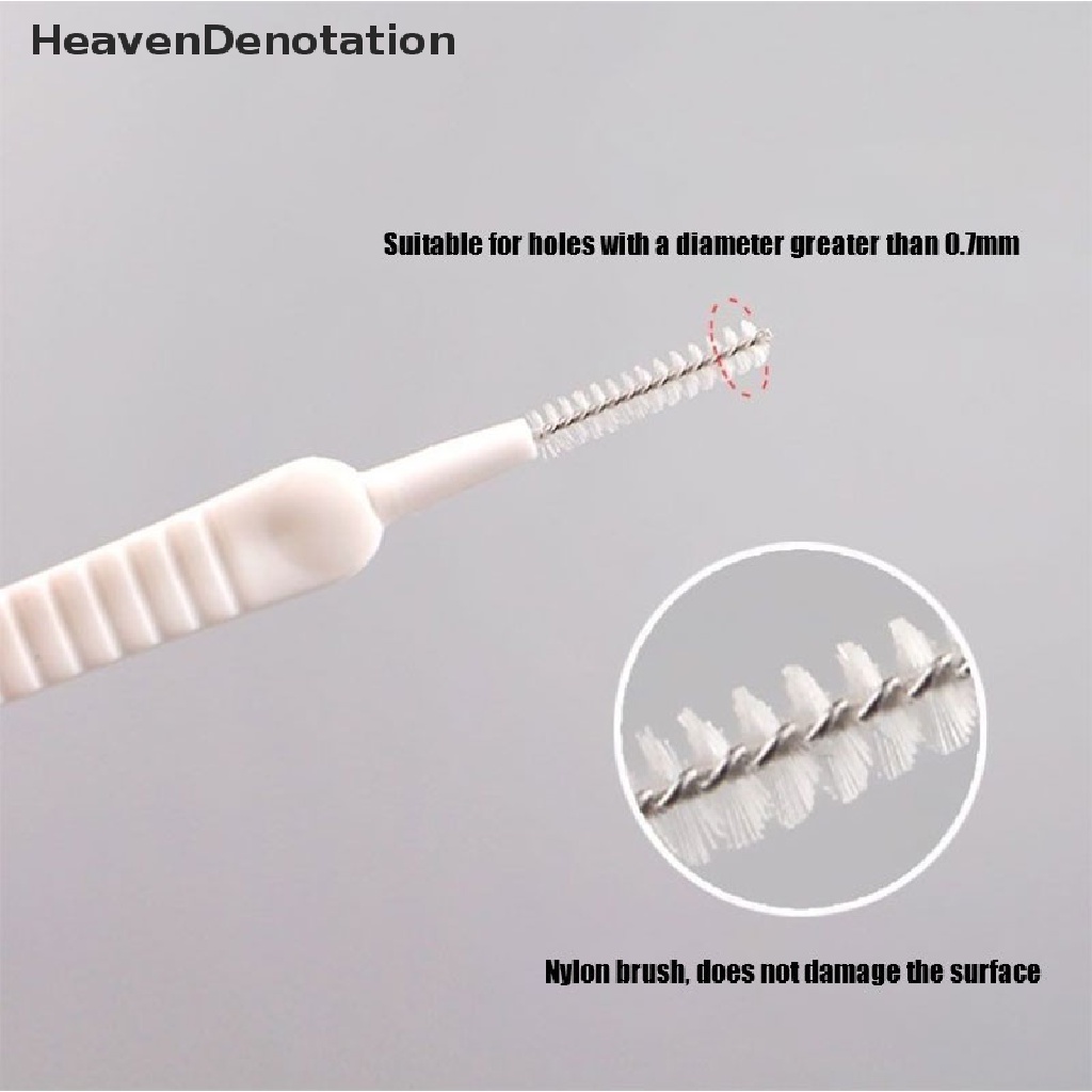 [HeavenDenotation] 50 PCS Gap Hole Anti-clogging Cleaning Brush Reusable Mini Brushs Bathroom Tools