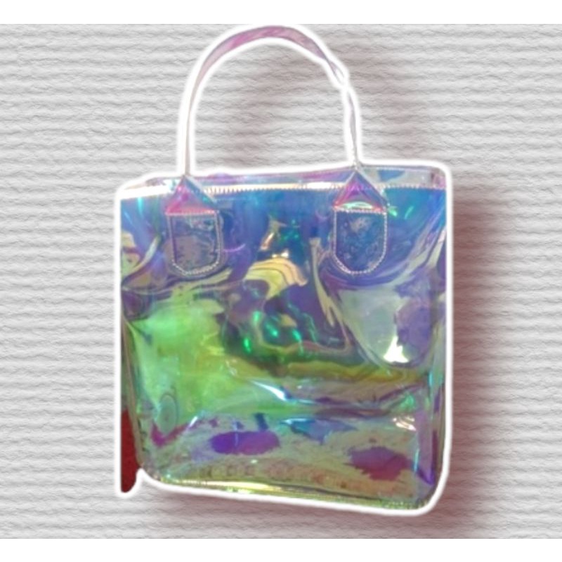 Tas Mika pvc tas jinjing hologram keren murah tebal Tas murah totebag