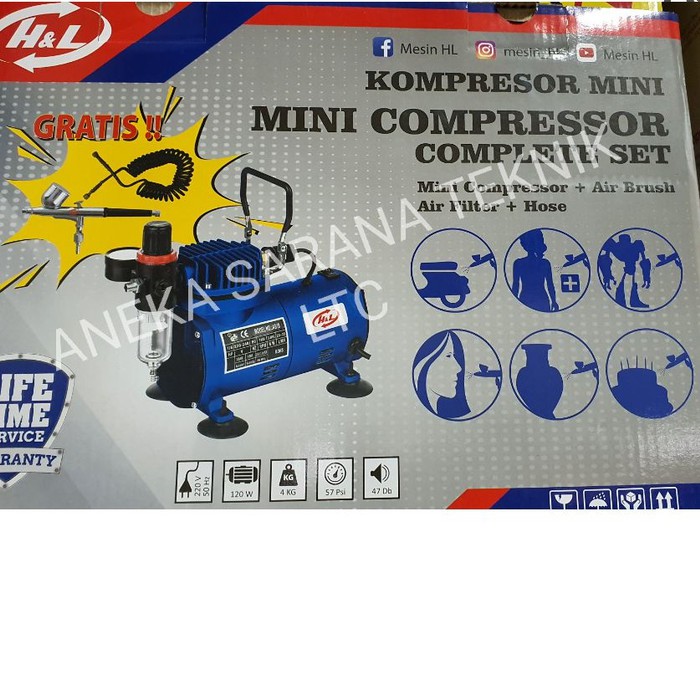 Mini Kompresor airbrush set parts