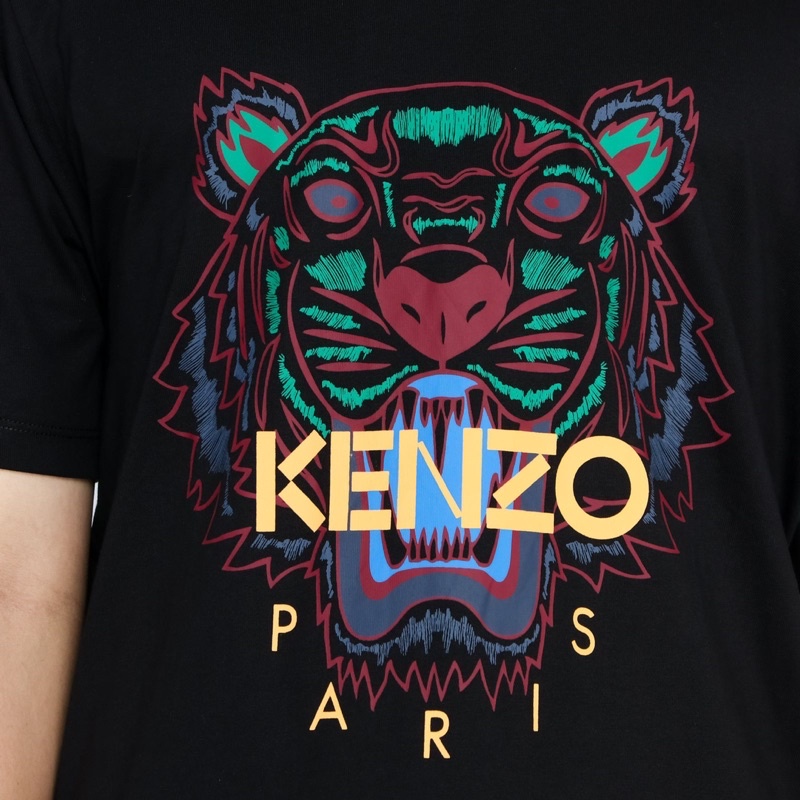 Ken. Tiger Tshirt Black/Green Orange