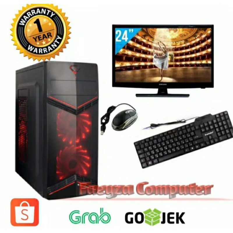 Komputer Gaming Lengkap Intel Core I5 Ram 8GB HDD 500GB LED 24&quot;