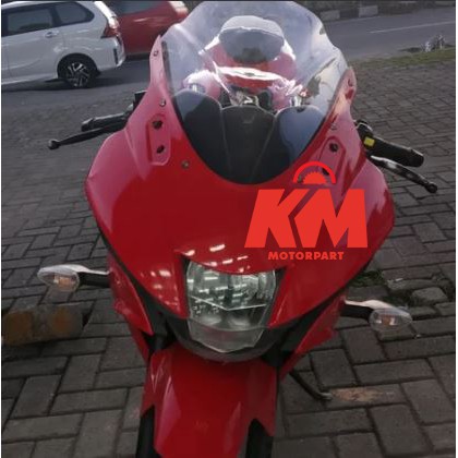 Kaca Visor Windshield Gsx r150 Jenong Hitam Merah Biru Bening Tebal 3 mm Bahan Kaca Mika Akrilik