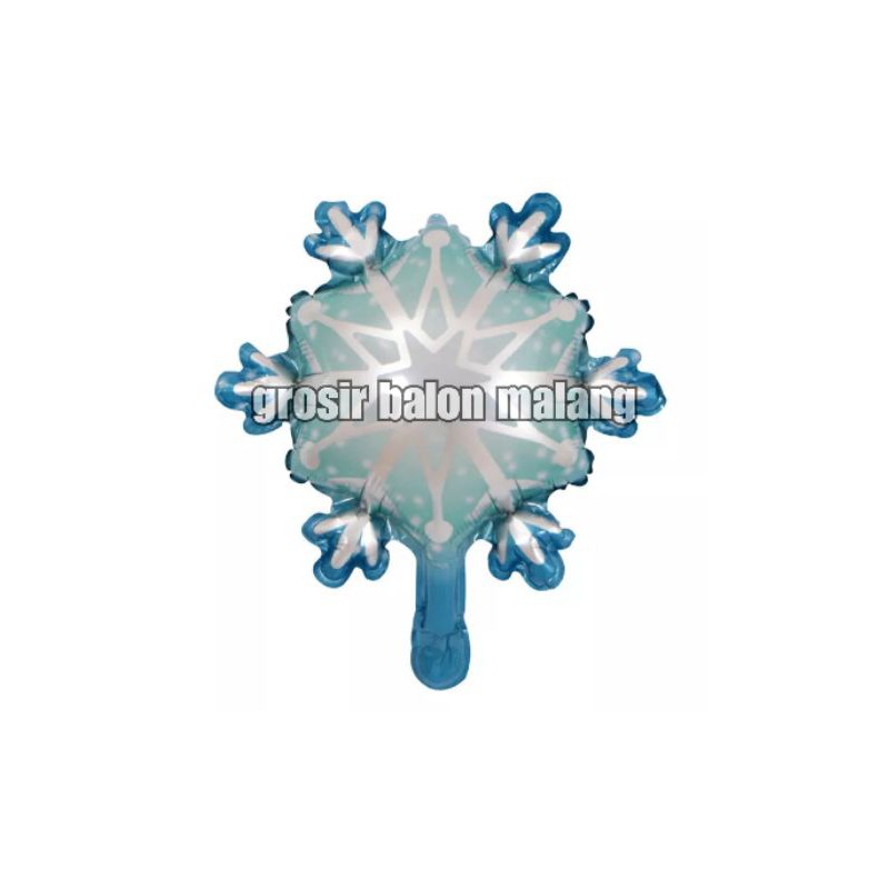 balon snow flake salju frozen mini snowflake