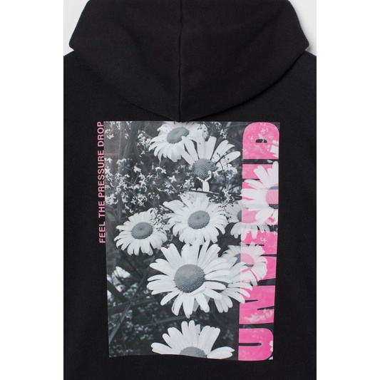 Hoodie Unwind hitam Hoodie h and m