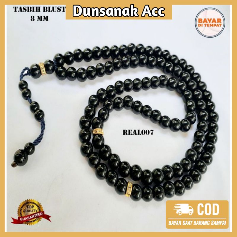 KALUNG TASBIH 99 BUTIR BATU BLUSTIN HITAM/KALUNG TASBIH PRIA WANITA