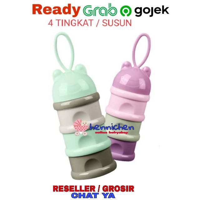 FREE BUBBLE Dispenser Kontainer Susu Kotak Tempat Susu Bubuk Traveling Bayi.