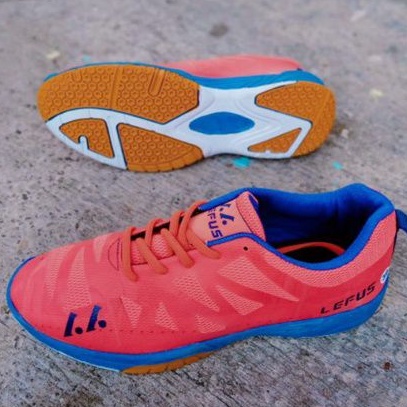 Sepatu Sport Pria Badminton/ volly /Running LEFUS Oren