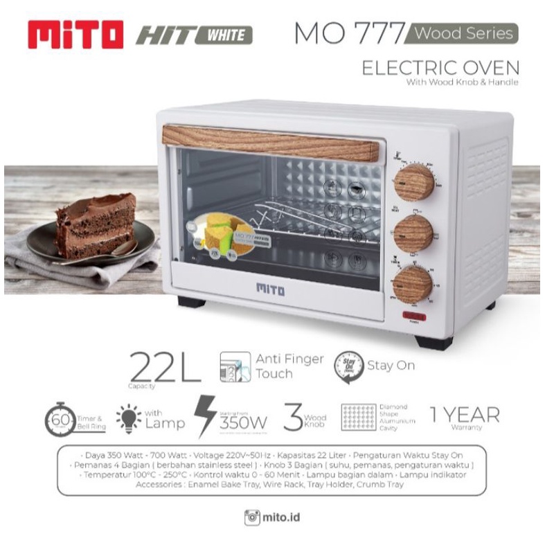 MITO OVEN LISTRIK 22L MO777 WOODSERIES (EKSPEDISI)