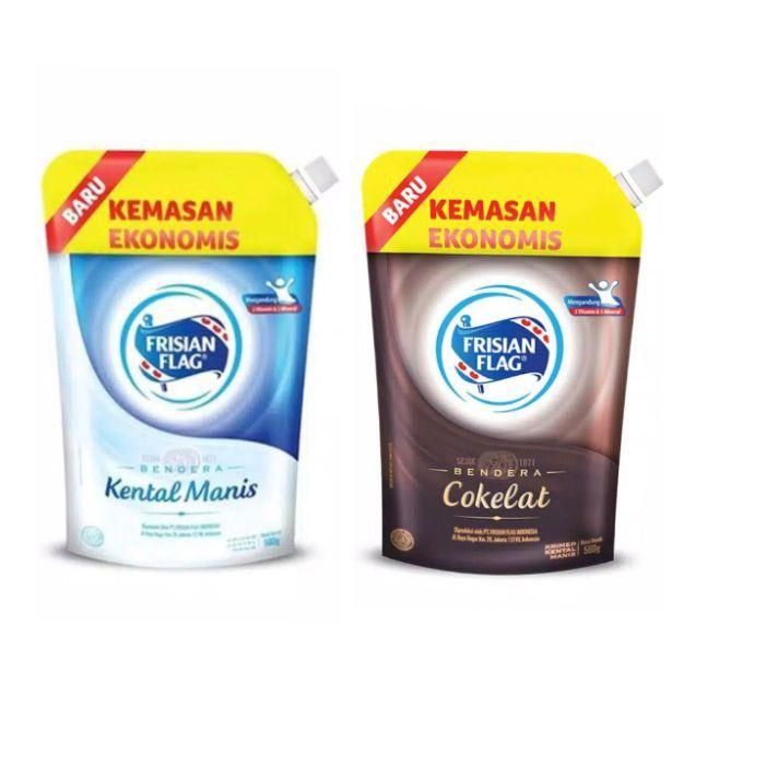 

⇛ Frisian Flag Pouch Putih / Coklat 545gr ひ