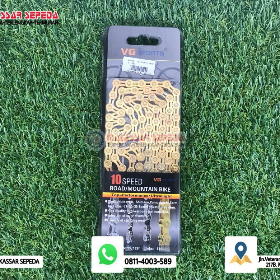 RANTAI SEPEDA VG SPORTS GOLD 10 SPEED