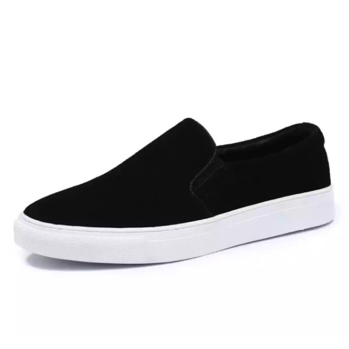 PROMO 1212 BIG SALE Sepatu Slip On Pria casual terbaru murah sptu hitam tanpa tali