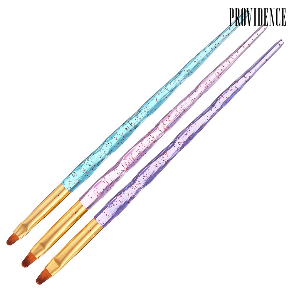 Providence 3Pcs/Set Nail Art Acrylic UV Gel Extension Builder Painting Brush Drawing Pens