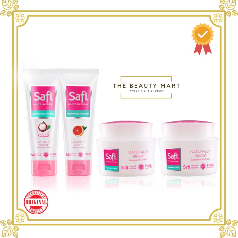 SAFI White Natural Brightening Series (Cleanser / Cream) - Grapefruit / Mangosteen