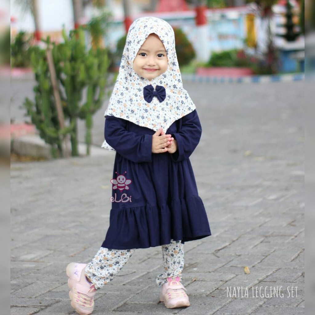 Baju Muslim Anak Perempuan - Setelan Baju Anak Perempuan - Baju Anak Perempuan Muslim - Nayla Set