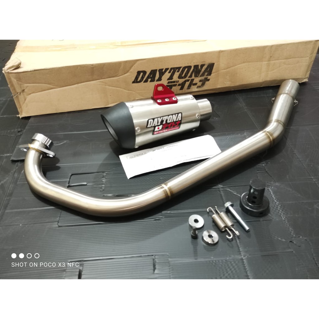 KNALPOT DAYTONA RACING GP SATRIA FU FI INJEKSI COMPETITION TYPE FULL SYSTEM