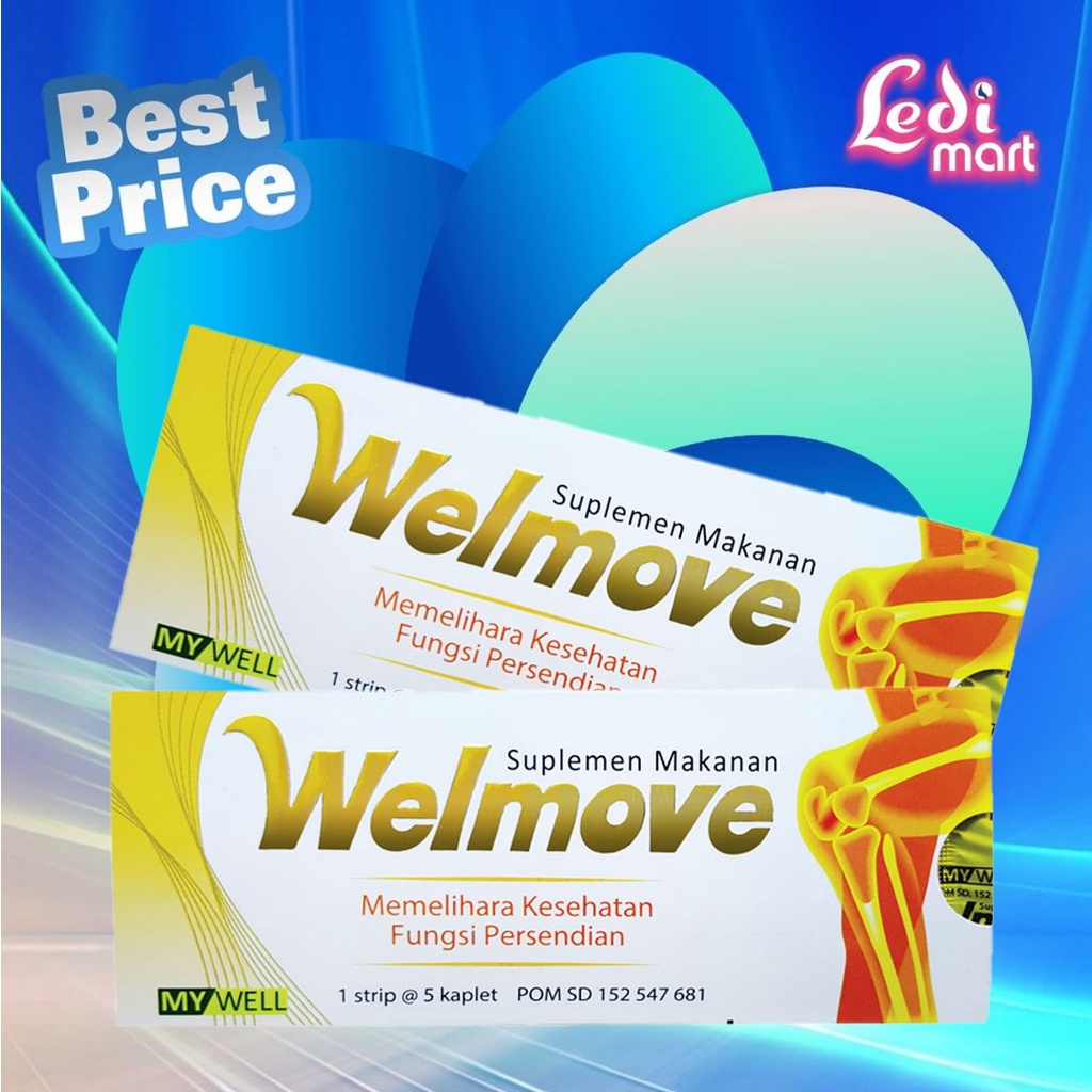 ORIGINAL Welmove Suplemen Makanan Isi 5 Kaplet BPOM / Wellmove Vitamin Sendi / LEDI MART