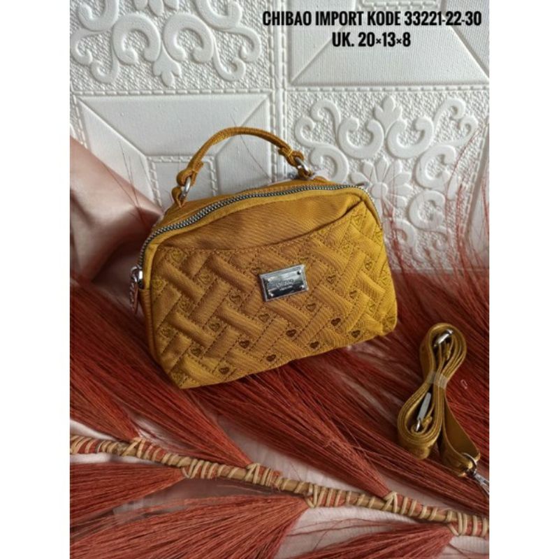 Tas Slemapang Import Jingging Ori Chibao Kanvas#33221-22