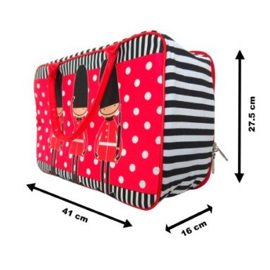 BAJ TRAVEL BAG SUPER KANVAS KARAKTER DEWASA LONDON PARIS TAS RENANG LEBARAN JINJING/ TA001