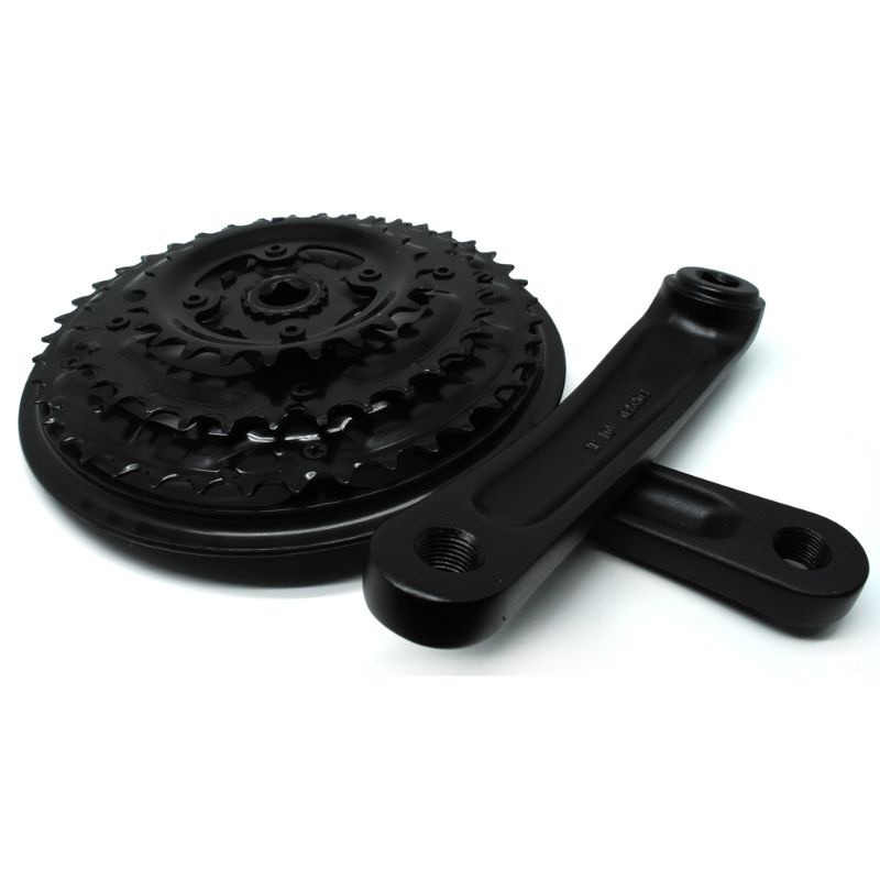 XINMA MX Gigi Crank Sprocket Sepeda Aluminium 24T 34T 42T 7/8 Speed - JM311P - Black