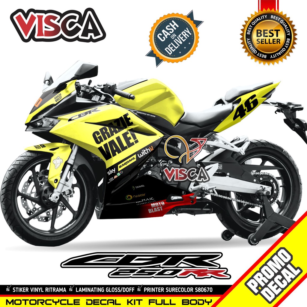 Decal CBR 250 RR Full Body Stiker CBR 250 RR Full Body Striping CBR 250 RR Variasi Keren Decal Holog