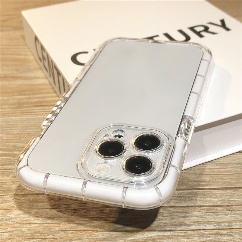 Soft Case Silikon Transparan Luminous Untuk iPhone 13 12 11 Pro X XS Max XR