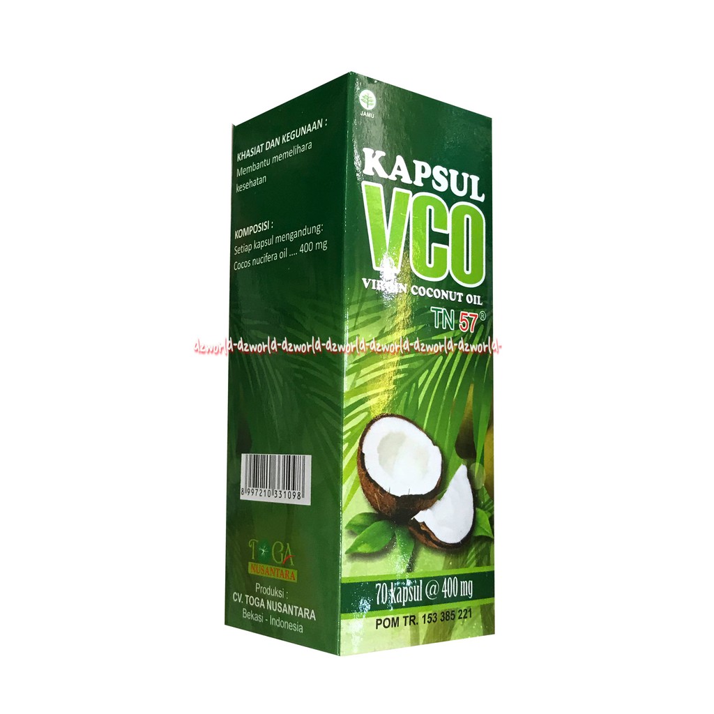 Kapsul Vco Virgin Coconut Oil 70kapsul Suplemen Kesehatan Untuk Membantu Daya Tahan Tubuh VCO