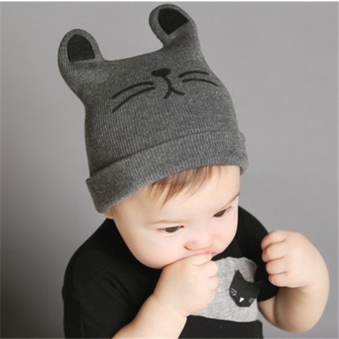 Topi Kupluk Anak Bayi Perempuan Laki Laki Premium Model Rajut Pompom Micky Beruang Border Kucing
