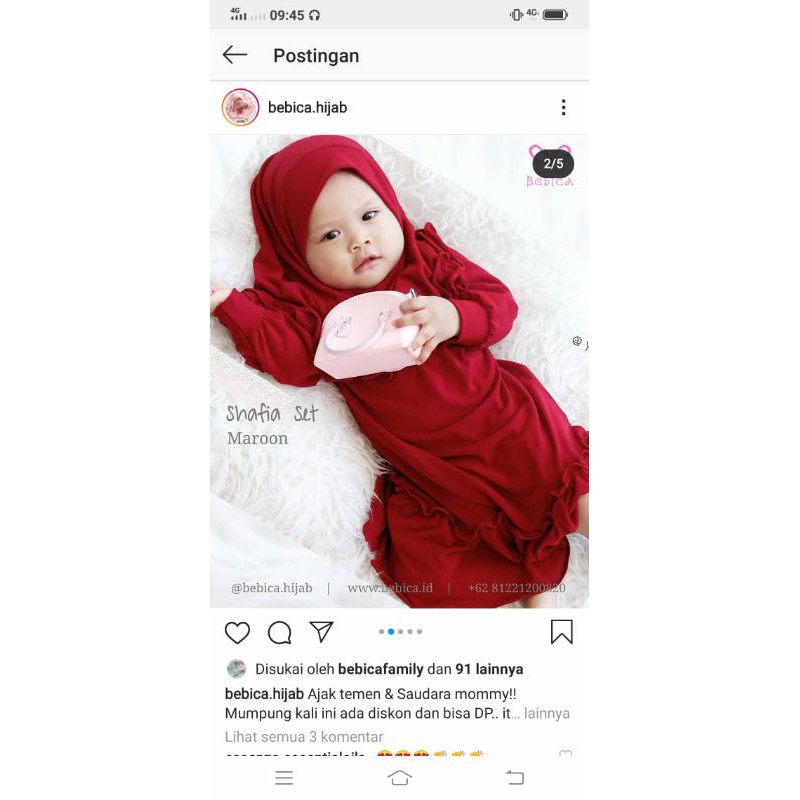 Shafia Set Bebica Maroon M