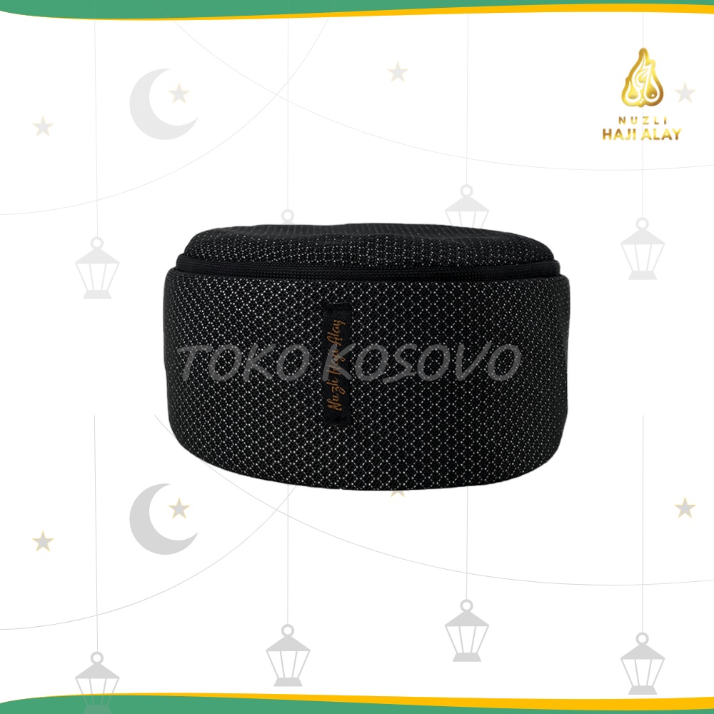 GROSIR (10 Pcs) Peci Lipat Mesir Habasya Premium Haji Alay Kopiah  Kain Hitam Putih Kopyah Sholat Maiyah Cak Nun Kopeah Santri Bulat Pria Anak Dewasa Laki Murah Motif Rosal Hat Polos Jaring Madun Pakol Habasa Malaysia Oman Assagofah Madinah NU Paket Usaha