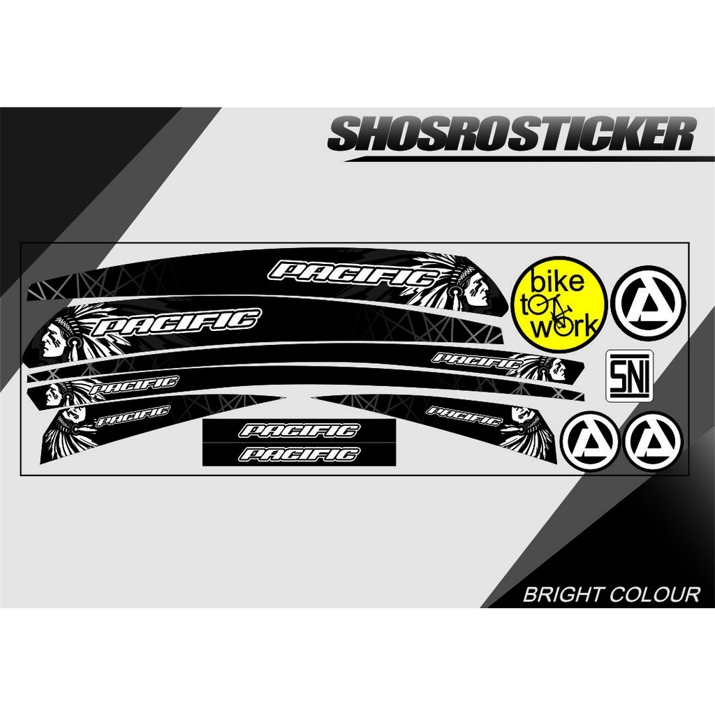 SAHILA OLSHOP STIKER STRIPING SEPEDA LIPAT PACIFIC POLET APACHE COD