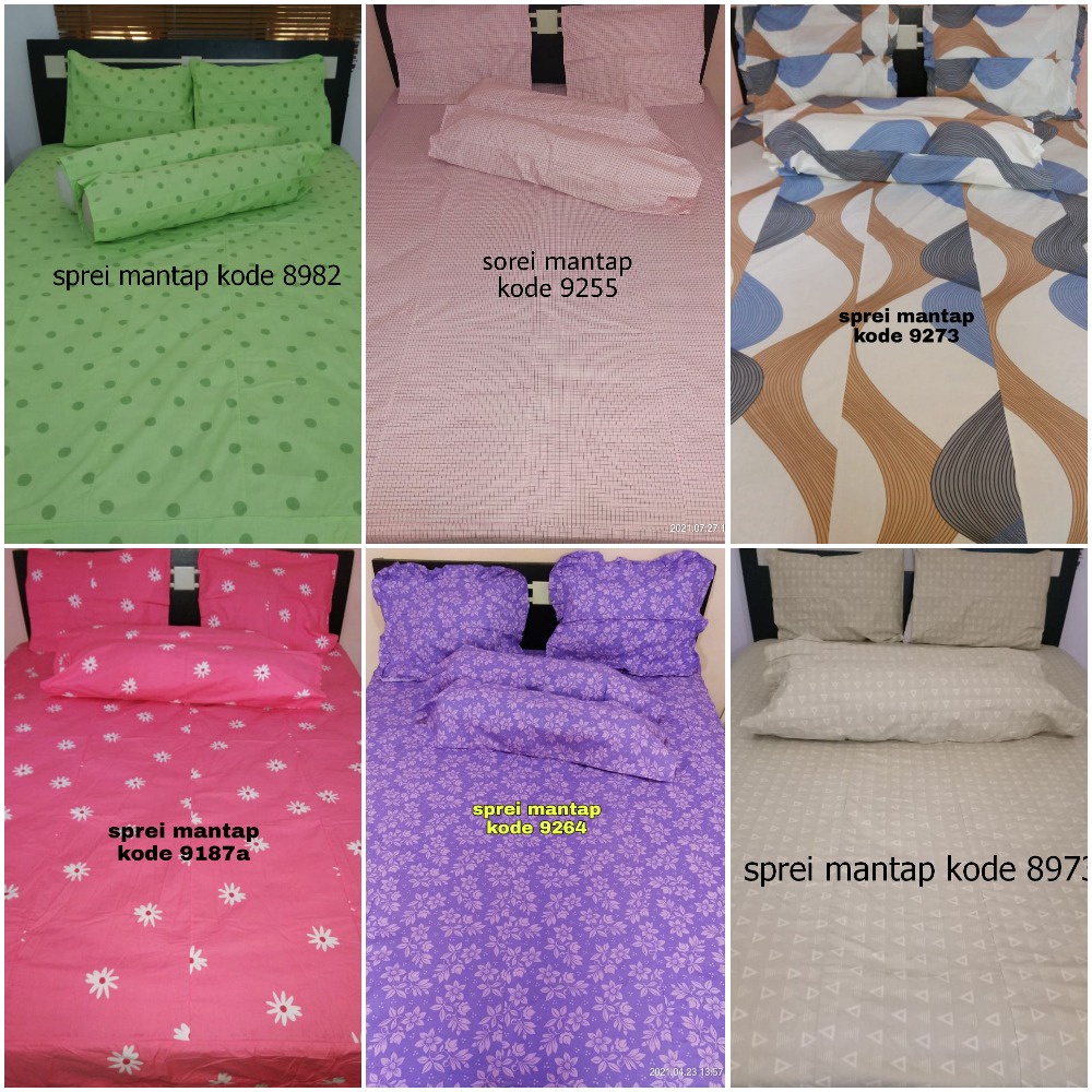 sprei 120x200 tinggi 30 bahan perca katun cvc eks my love