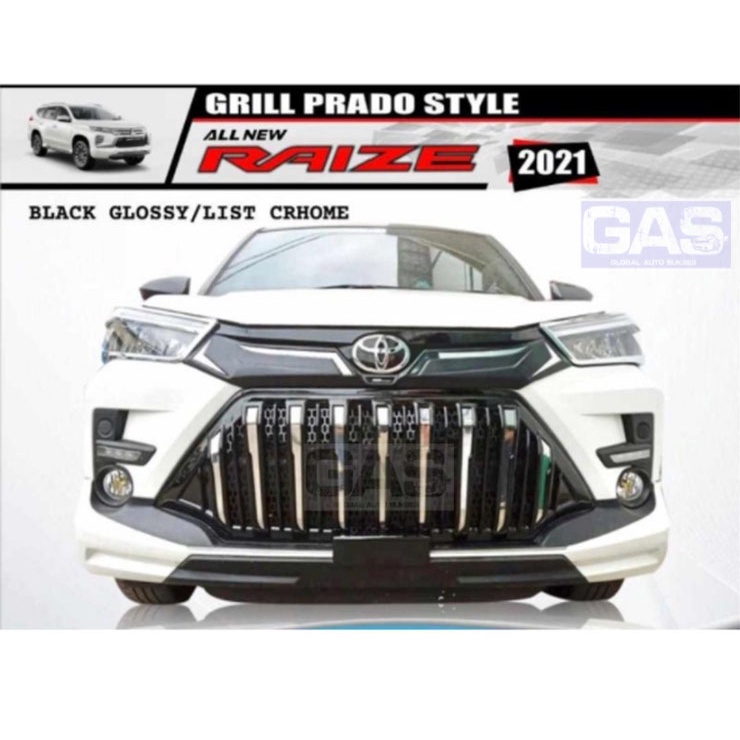 Grill Prado Hitam List Chrome Toyota Raize GAS