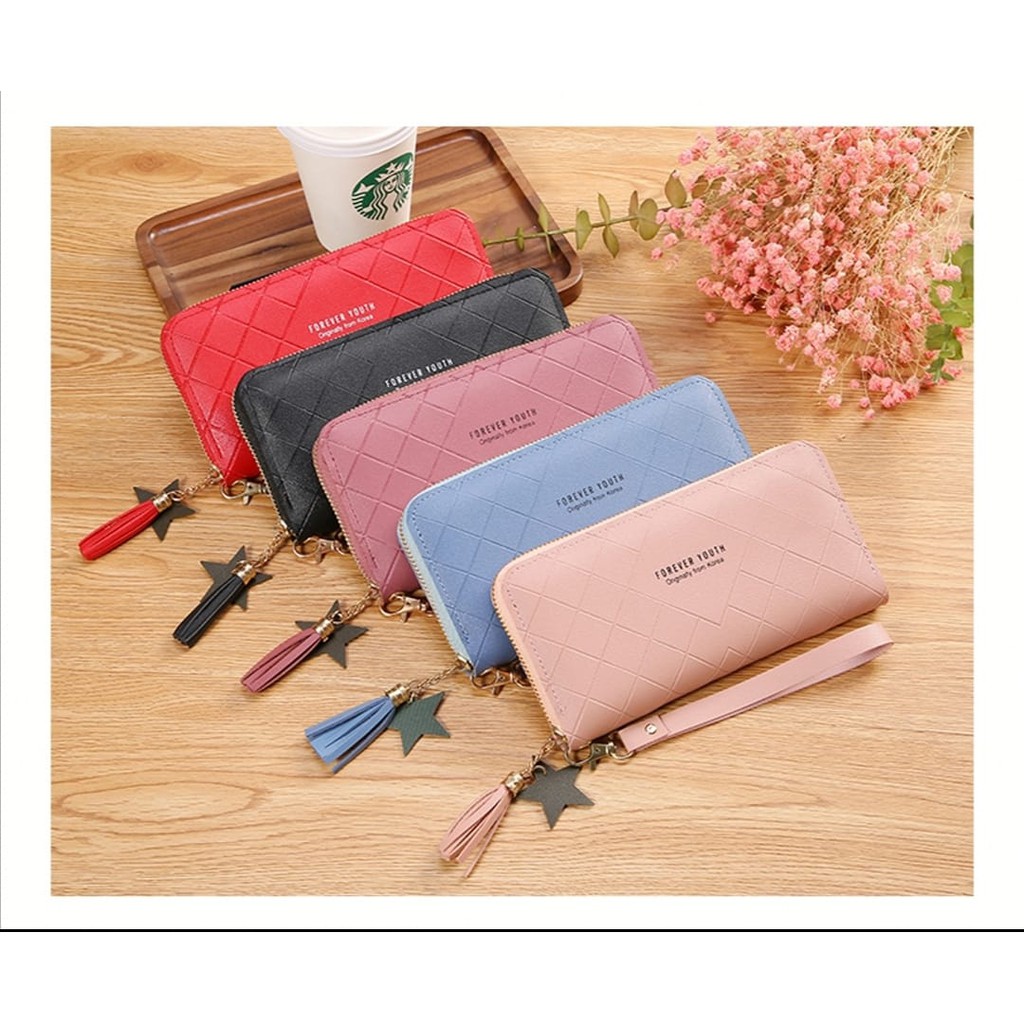 {FY} Dompet import Dompet Wanita Panjang/Dompet murah dompet pria wanita Real Pict Dompet Cantik