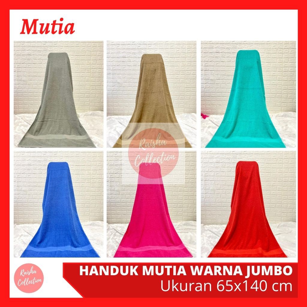 RC Handuk Mutia Hotel Handuk Mandi Dewasa Jumbo 70x135 Warna Lengkap