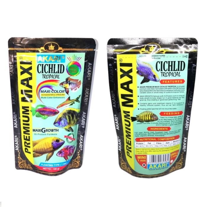 Akari Premium MAXI CICHLID Tropical - Pellet Pakan Makanan Ikan Pelet