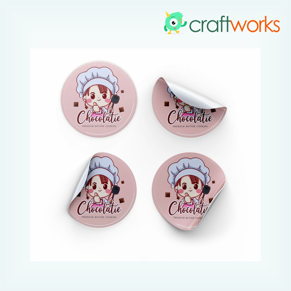 

LABEL CUTTING STICKER CUSTOM 7 CM STICKER CHROMO (KISS CUT)