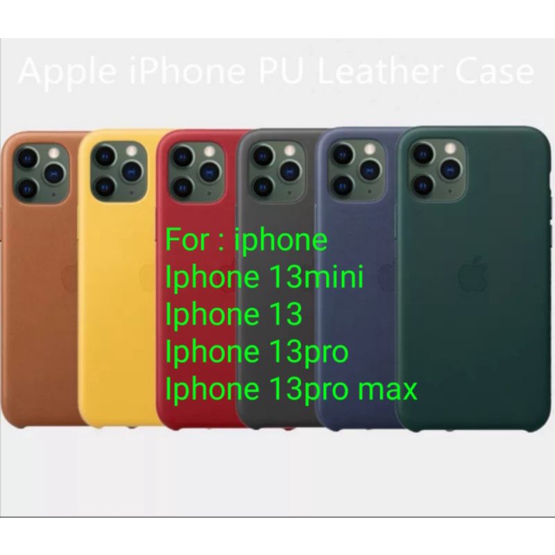 Leather Case Cover Iphone 13 Mini Pro Max 13mini 13pro 13promax promax Casing Hardcase Elegan warna warni