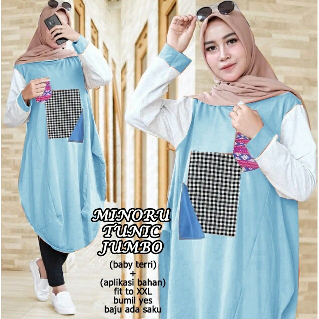 minoru tunic jumbo XXL 2Warna