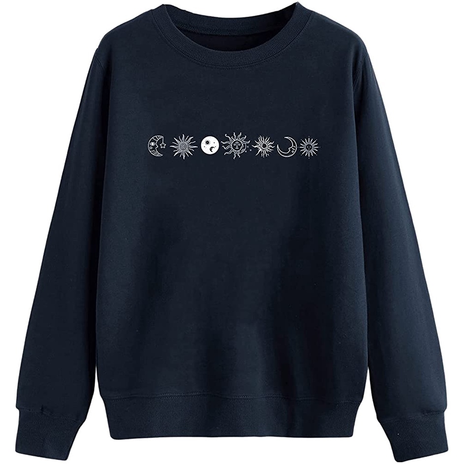 SWEATER UNISEX CASUAL ASTRONOMIC LINE ART FLEECE TEBAL HALUS PREMIUM TERBARU.