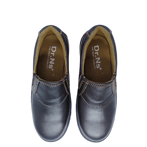 Sepatu sefty pria ujung besi kulit sapi asli original King kerja berat lapangan proyek slip on selop elastis slop tanpa tali pendek anti slip tidak licin murah promo premium high quality terbaru kekinian keren terlaris gratis ongkir bayar ditempat COD