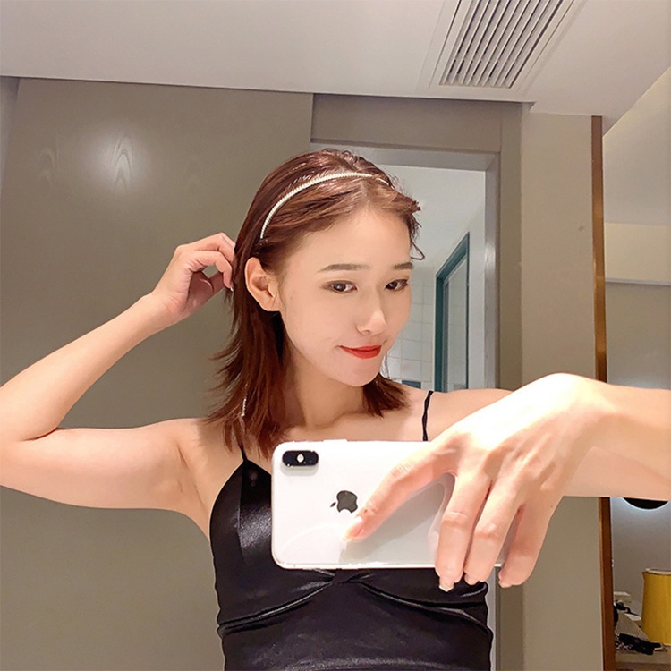 Flash diamond tassel lady's headband Aksesoris Rambut Pesta Korea